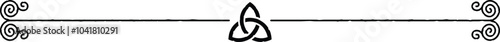 Celtic Border - Spiral Lines and Triquetra Graphic