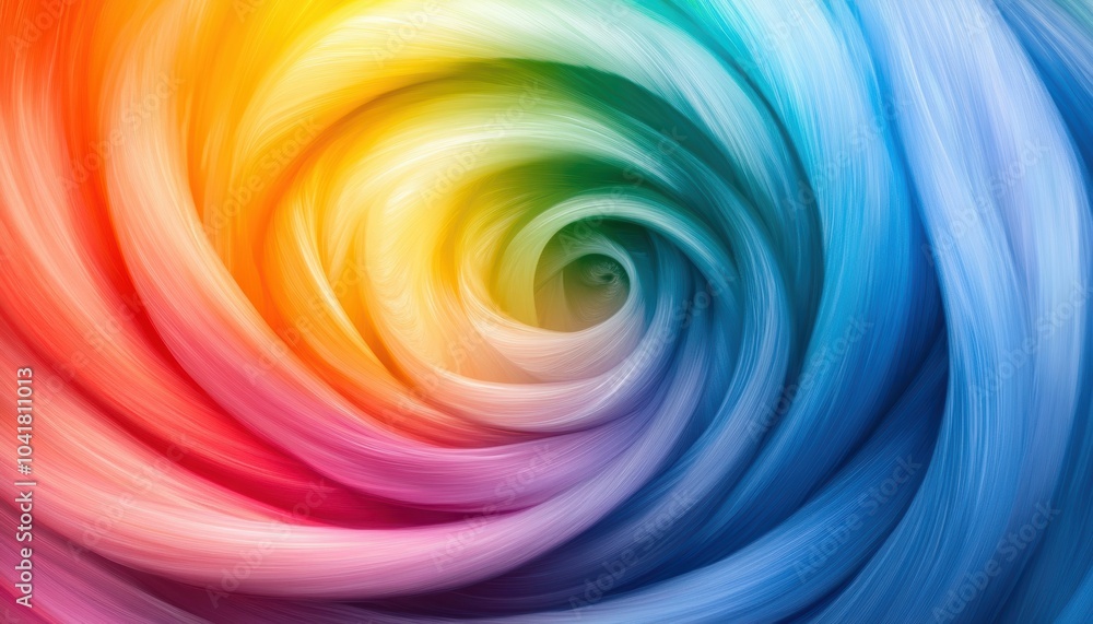 Obraz premium Vibrant swirling rainbow pattern creating a mesmerizing visual effect