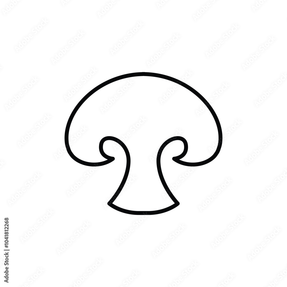 mushroom thin outline icon vector design good for web or mobile app mushroom thin outline icon vector design good for web or mobile app