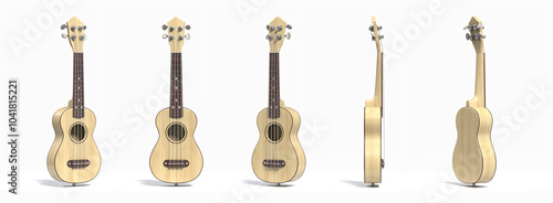 Obraz na płótnie Ukulele Different viewing angles 3D w salonie