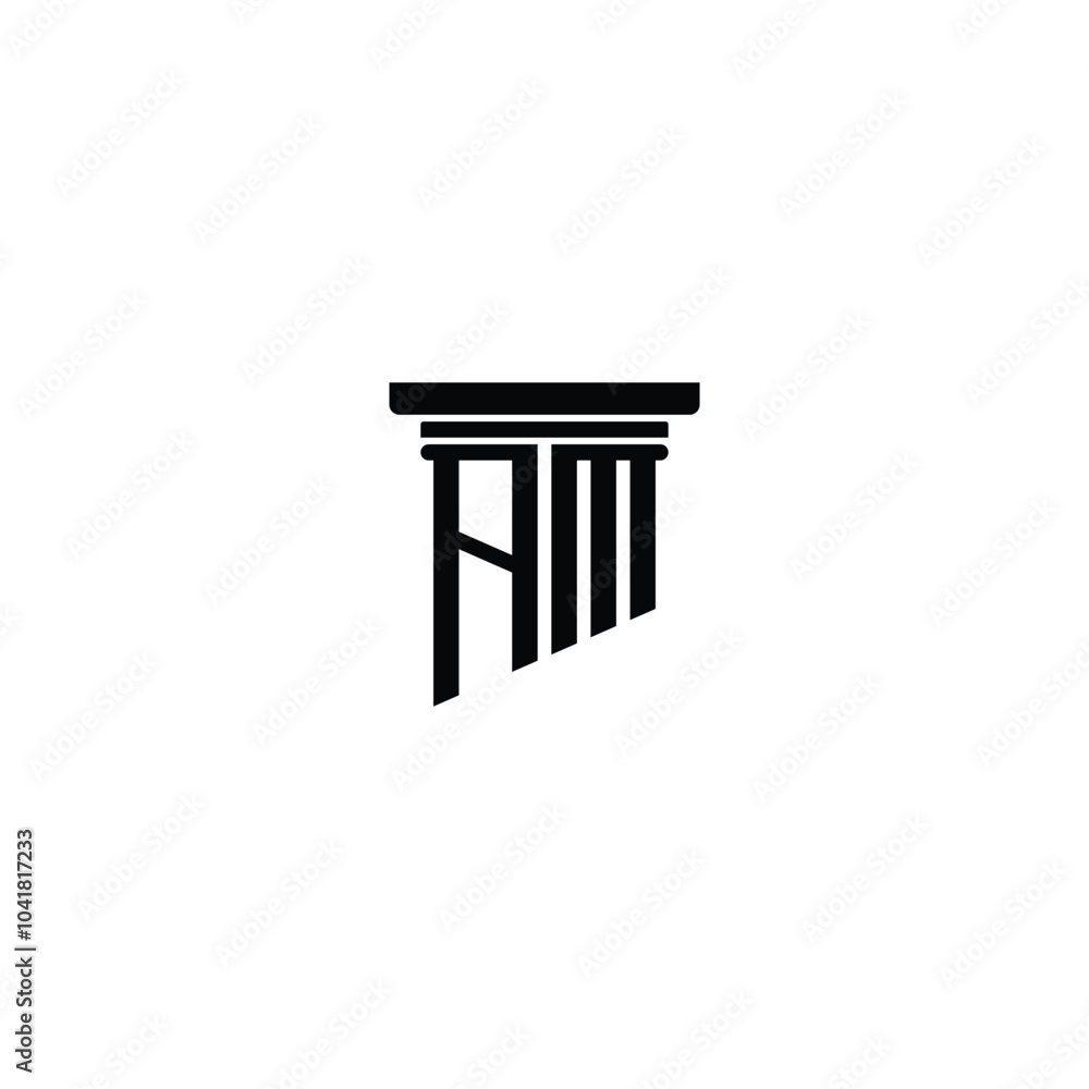AM monogram logo design letter text name symbol monochrome logotype alphabet character simple logo AM monogram logo design letter text name symbol monochrome logotype alphabet character simple logo
