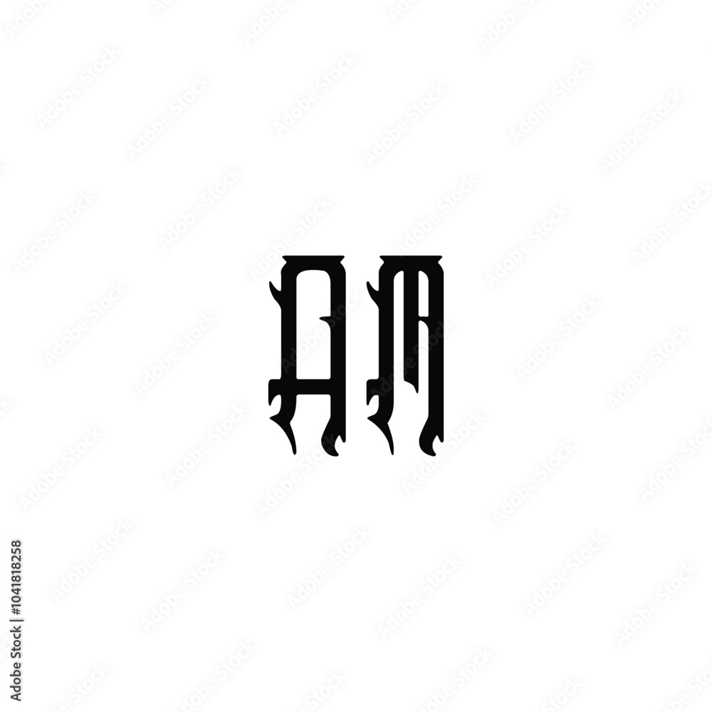 AM monogram logo design letter text name symbol monochrome logotype alphabet character simple logo AM monogram logo design letter text name symbol monochrome logotype alphabet character simple logo