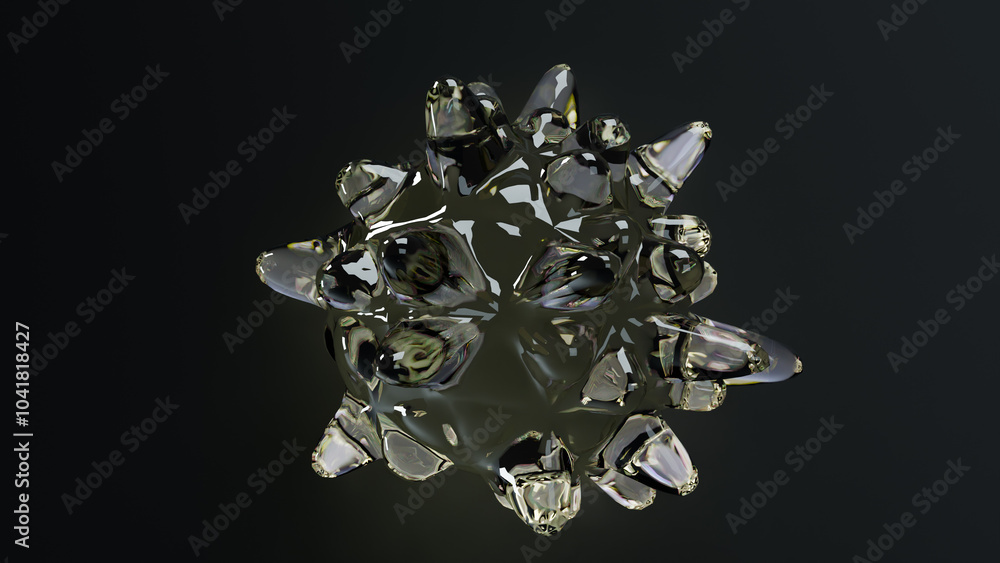 a crystal object with a black background a crystal object with a black background
