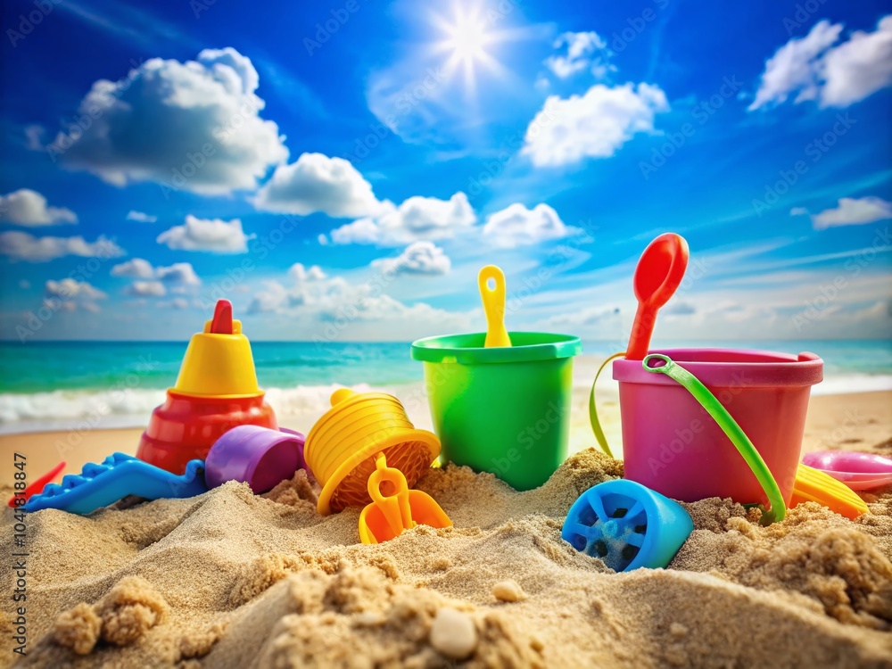 Creative Product Photography of Children Playing with Sand at the Beach for Summer Activities and Family Fun Creative Product Photography of Children Playing with Sand at the Beach for Summer Activities and Family Fun