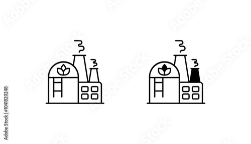 Biomass Energy icon design with white background stock illustration
