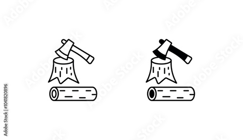 Deforestation icon design with white background stock illustration