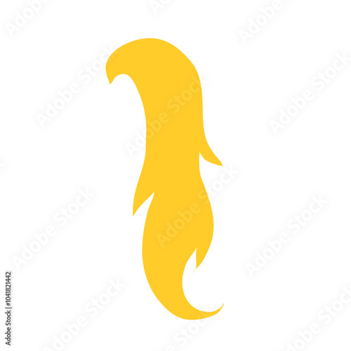 Yellow ponytail vector