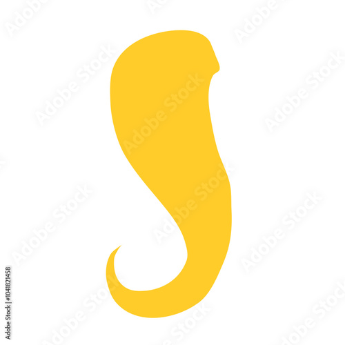 Yellow ponytail vector