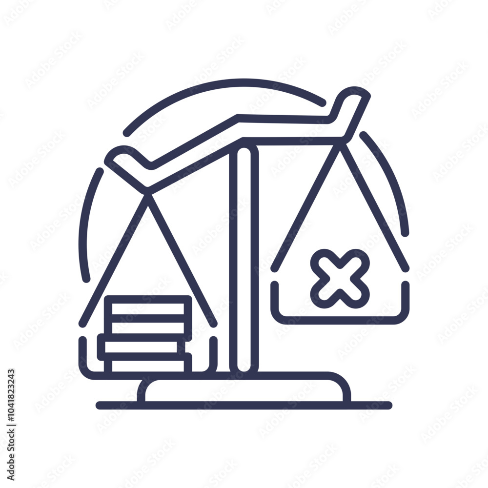 Scales of justice tilted, symbolizing imbalance and unfair practices. Scales of justice tilted, symbolizing imbalance and unfair practices.