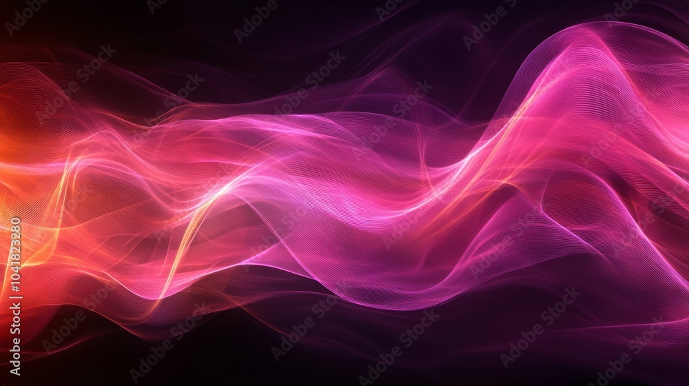 Abstract Pink and Orange Swirling Light Waves Background Abstract Pink and Orange Swirling Light Waves Background