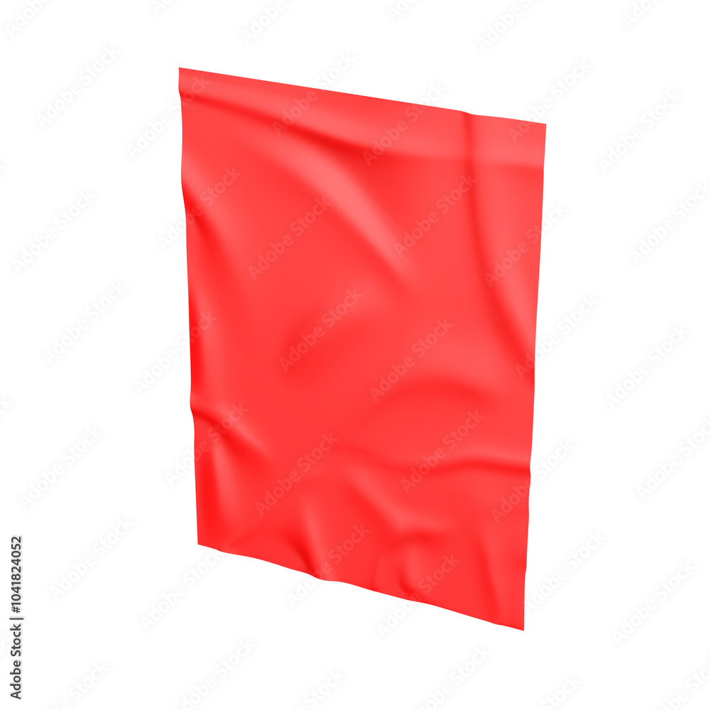 Wrinkled banner poster blank template mockup 3d render illustration. Wrinkled banner poster blank template mockup 3d render illustration.