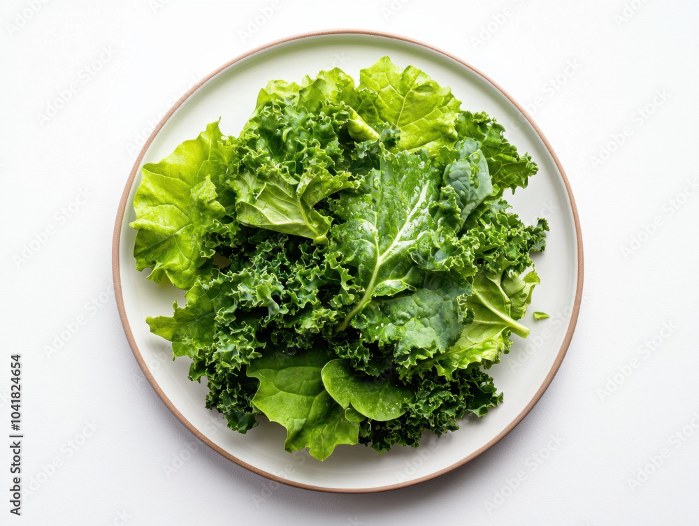 Fresh kale and spinach arranged beautifully on plate, showcasing vibrant green colors and textures. This minimalist presentation highlights natural beauty of these leafy greens Fresh kale and spinach arranged beautifully on plate, showcasing vibrant green colors and textures. This minimalist presentation highlights natural beauty of these leafy greens