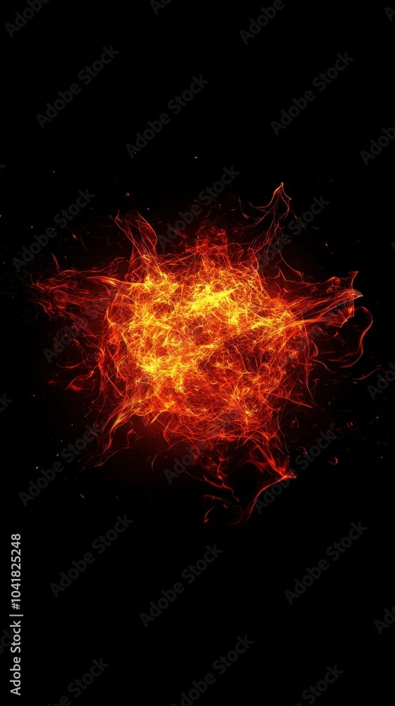 Glowing Red Ember Pulsating with Thermal Energy Glowing Red Ember Pulsating with Thermal Energy