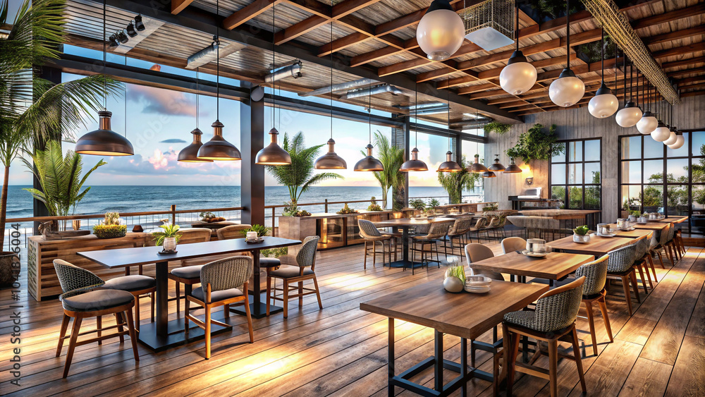 Fototapeta premium restaurant in the city