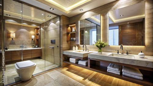modern bathroom interior with bathroom