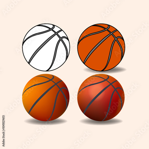 Basket ball icon vector illustration. Sport, game, ball isolated on white background.