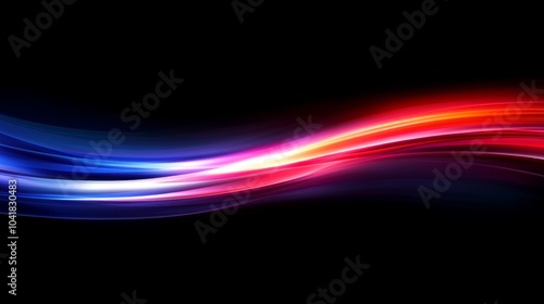 Abstract Red Blue Light Wave Background Design