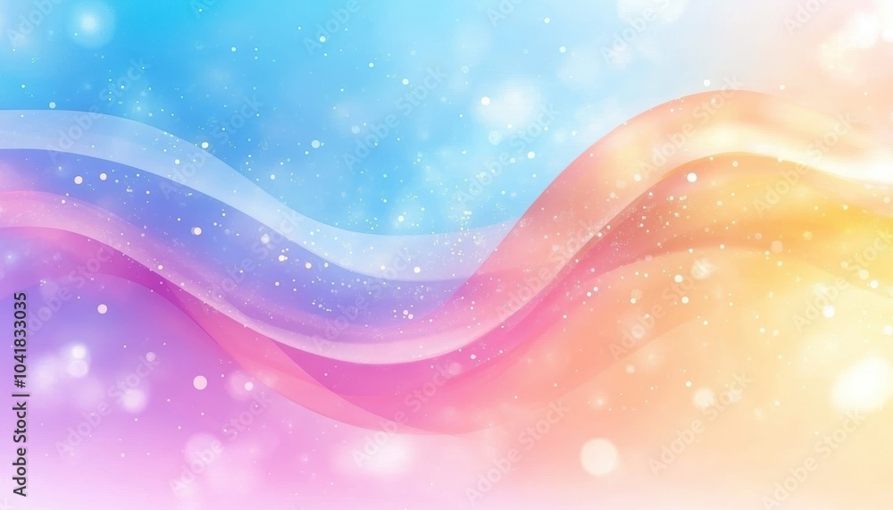 Colorful abstract waves with soft gradients and light effects in pastel shades Colorful abstract waves with soft gradients and light effects in pastel shades