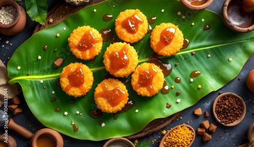 Gurer Pitha – Traditional Bengali Sweet with Date Palm Jaggery (Bangladeshi Cuisine) photo