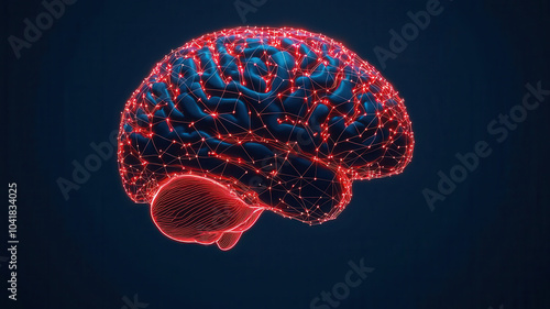 Wallpaper Mural Abstract image of a human brain wired with glowing digital cables, transmitting data to an orbiting AI satellite Brain digital cables AI satellite, Futuristic connectivity Torontodigital.ca