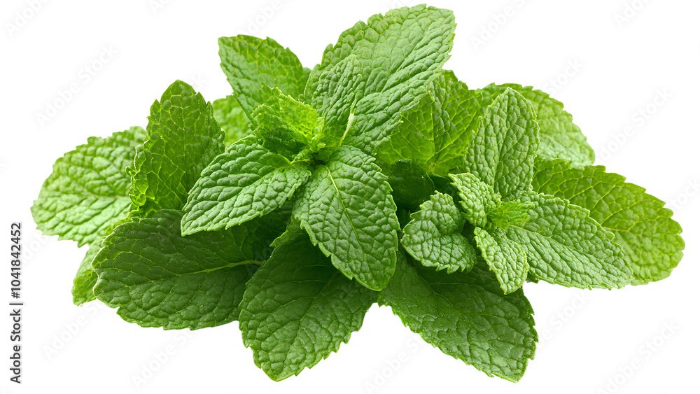 mint leaves isolated on white mint leaves isolated on white