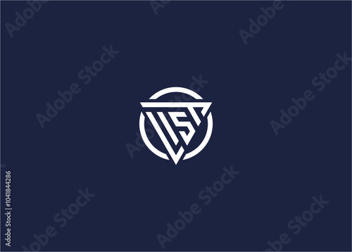 Letter lst with triangle logo icon design vector design template inspiration