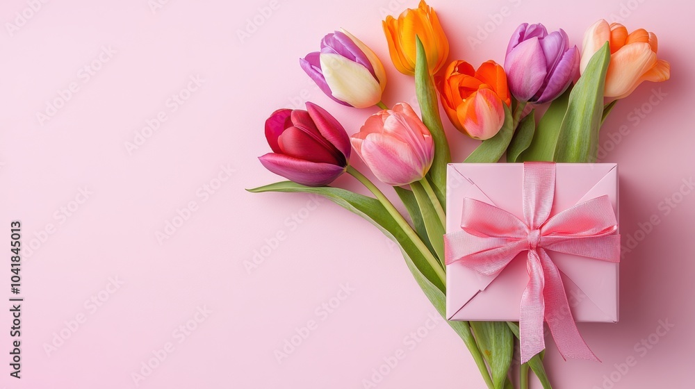 Lovely pink feminine tone gift box for Valentine’s Day, Mother's Day. Lovely pink feminine tone gift box for Valentine’s Day, Mother's Day.