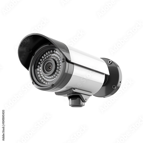 Cctv camera isolated on white background photo