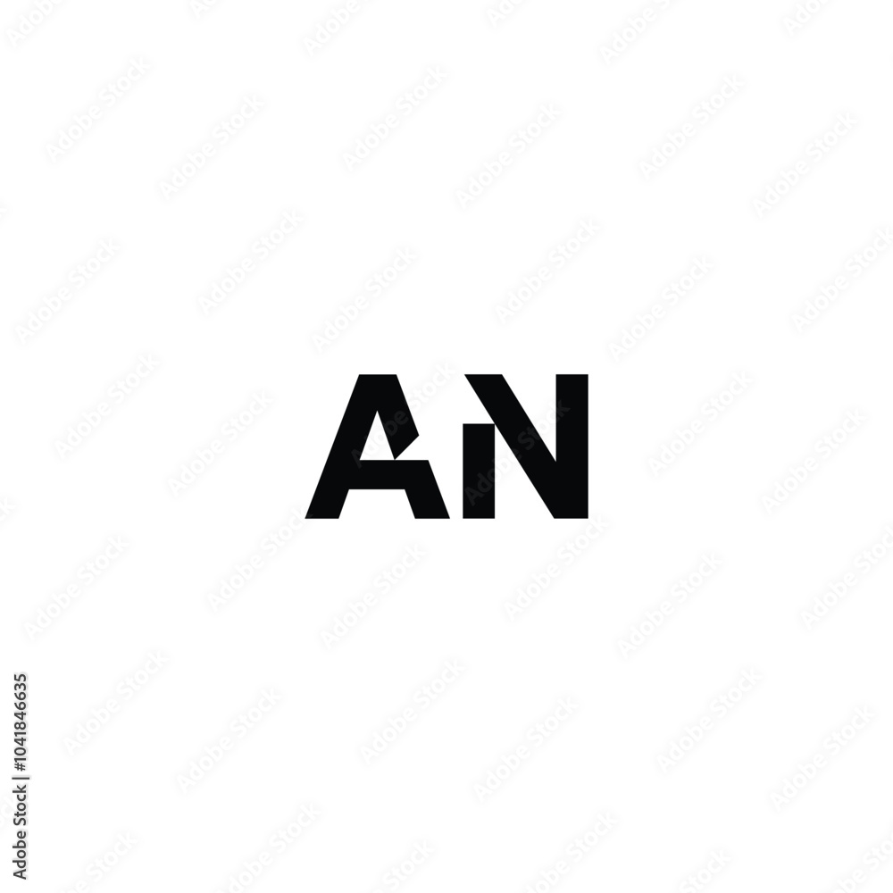 AN monogram logo design letter text name symbol monochrome logotype alphabet character simple logo AN monogram logo design letter text name symbol monochrome logotype alphabet character simple logo