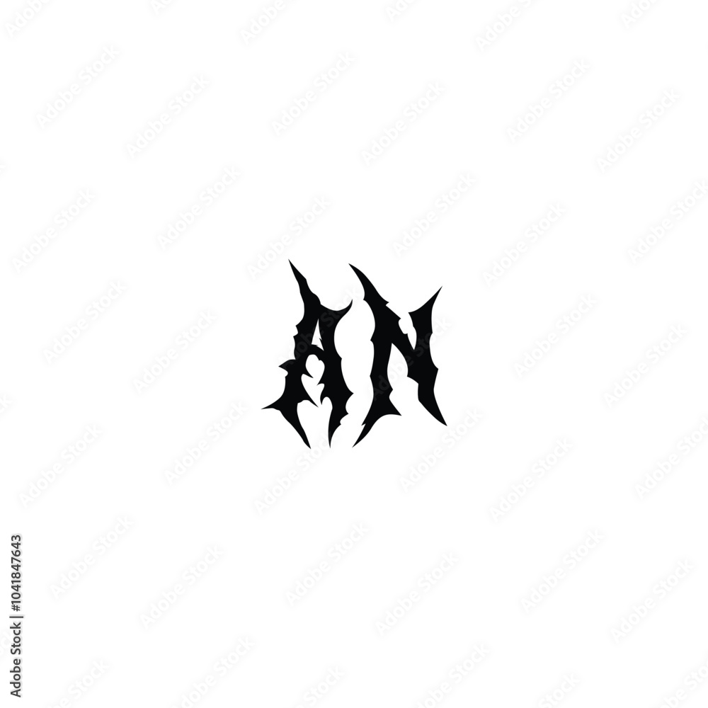 AN monogram logo design letter text name symbol monochrome logotype alphabet character simple logo AN monogram logo design letter text name symbol monochrome logotype alphabet character simple logo