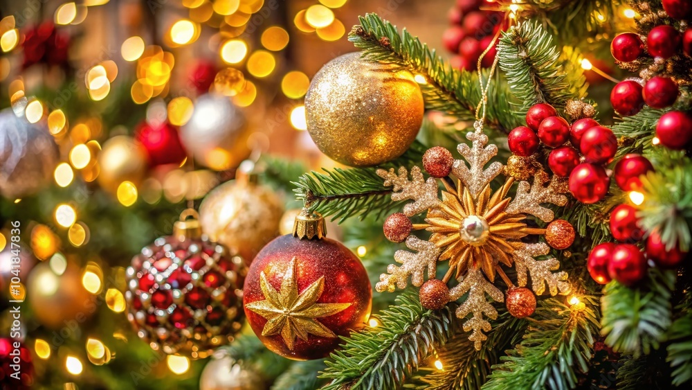 Elegant Christmas Banners with Macro Photography of Festive Elements for Holiday Cheer Elegant Christmas Banners with Macro Photography of Festive Elements for Holiday Cheer