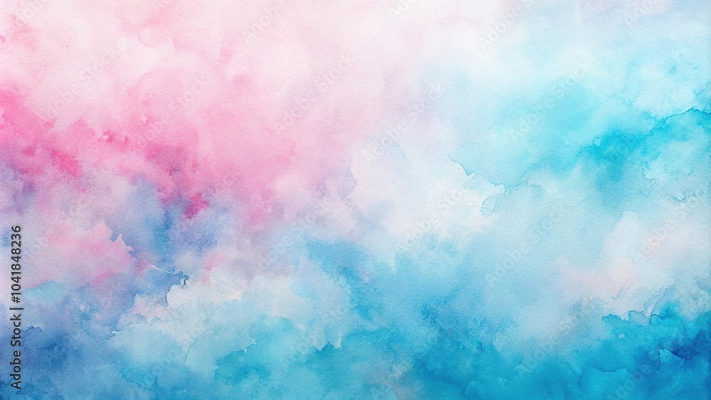 Fototapeta premium abstract watercolor background in light blue and pink colors