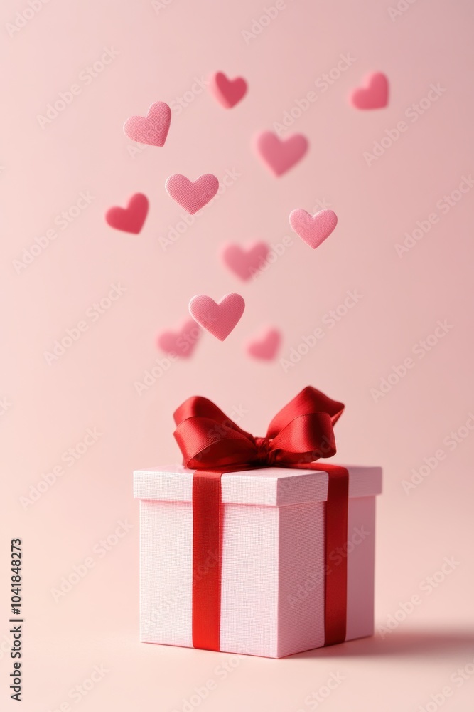 Lovely pink feminine tone gift box for Valentine’s Day, Mother's Day.