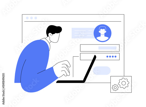 Sign up isolated cartoon vector illustrations.