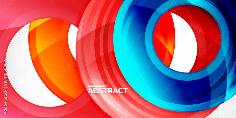 Bright colorful circles with light effects. Abstract background Bright colorful circles with light effects. Abstract background