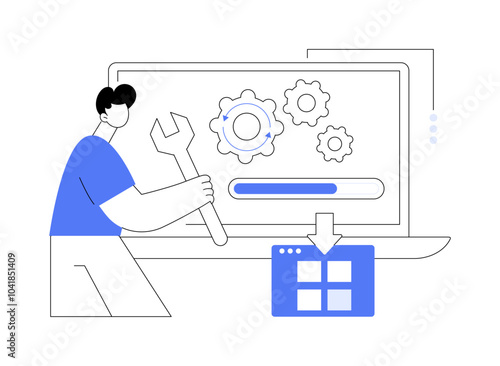 Upgrade software isolated cartoon vector illustrations.