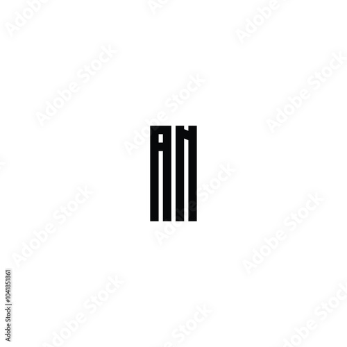 AN monogram logo design letter text name symbol monochrome logotype alphabet character simple logo