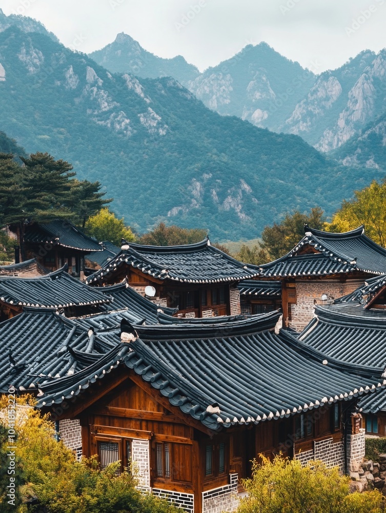 Charming Korean Village with Mountain View Charming Korean Village with Mountain View