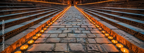 Pathway of Light in Ancient Architecture. photo