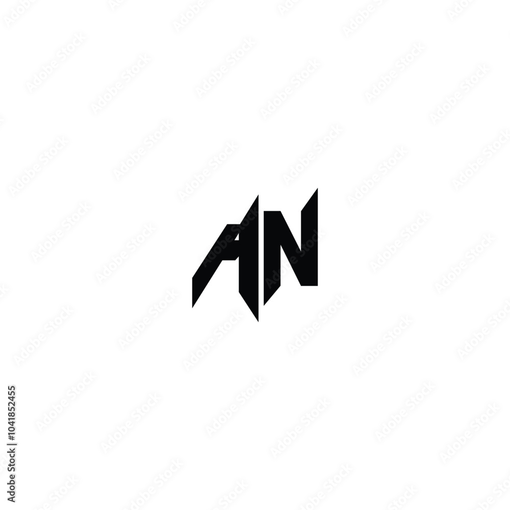 AN monogram logo design letter text name symbol monochrome logotype alphabet character simple logo AN monogram logo design letter text name symbol monochrome logotype alphabet character simple logo