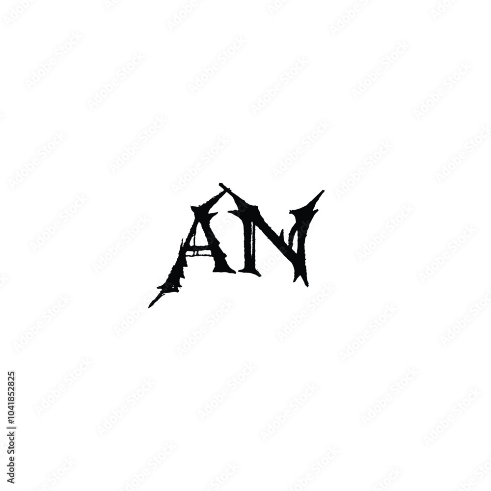 AN monogram logo design letter text name symbol monochrome logotype alphabet character simple logo AN monogram logo design letter text name symbol monochrome logotype alphabet character simple logo