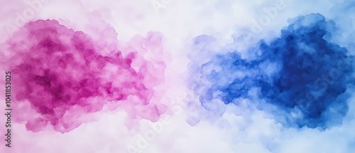 Abstract Watercolor Background with Pink and Blue.