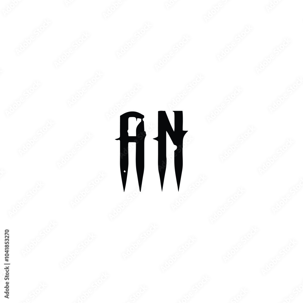 AN monogram logo design letter text name symbol monochrome logotype alphabet character simple logo AN monogram logo design letter text name symbol monochrome logotype alphabet character simple logo