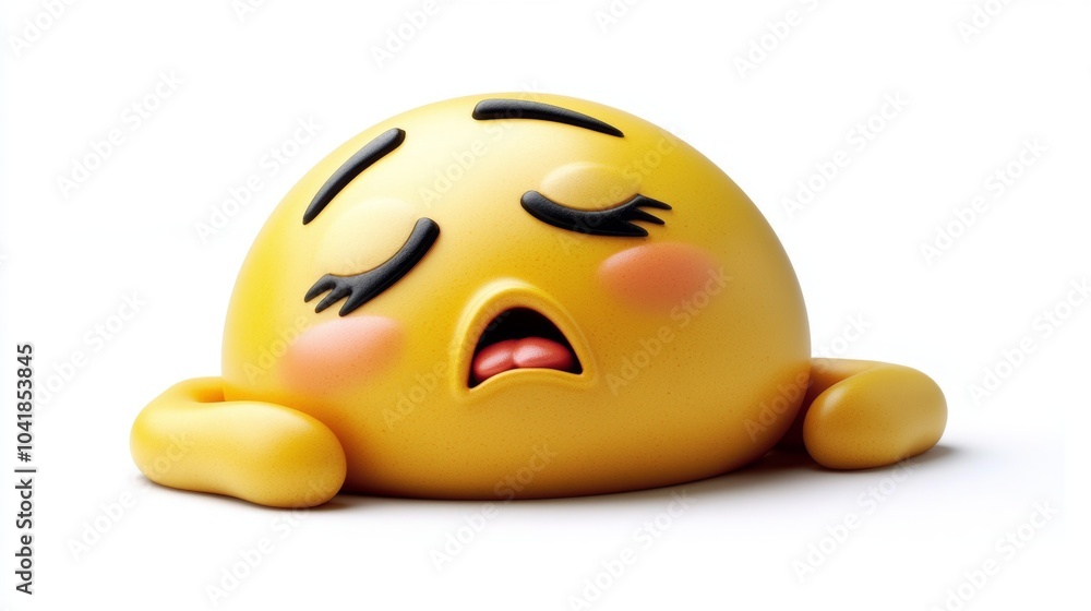 3D Emoji Illustration Tired Sleepy Exhausted Overworked 3D Emoji Illustration Tired Sleepy Exhausted Overworked