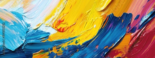Bold, abstract strokes with yellow blue colors textures. Background with grunge brush strokes. textures for poster and web banner design