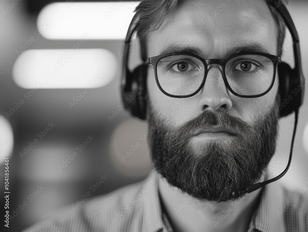 Headphones and Microphone Man Headphones and Microphone Man