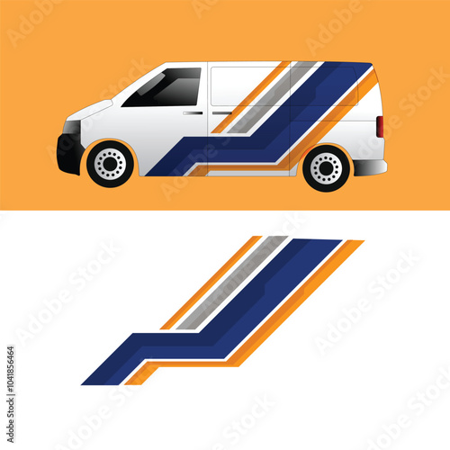 vector decal car stickers cargo van. car modification stickers