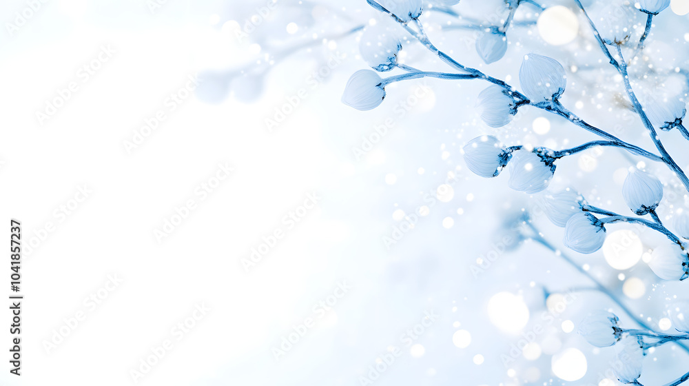 Intricate Drawing of a Snowy Flower Arch Without Background Emphasizing the Delicate Details of Winter Blooms Intricate Drawing of a Snowy Flower Arch Without Background Emphasizing the Delicate Details of Winter Blooms