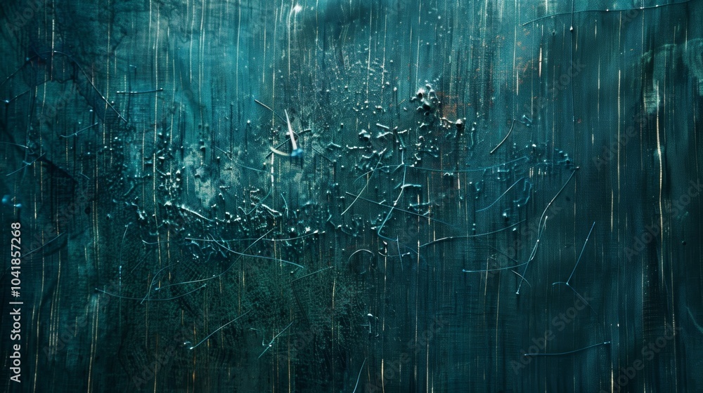 A large textile piece hangs on the wall representing the strong force and its role in keeping particles bound together in the fabric of the universe. A large textile piece hangs on the wall representing the strong force and its role in keeping particles bound together in the fabric of the universe.