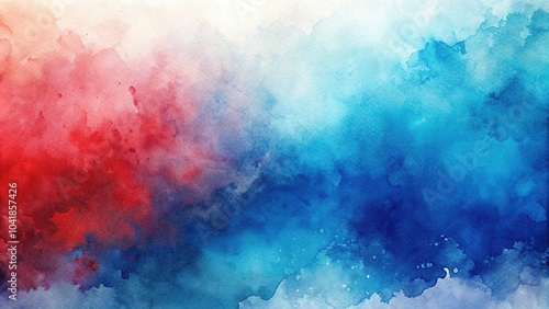 abstract watercolor background with blue and red gradient texture